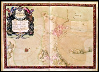 Map and Plan of Saint-Malo, from the 